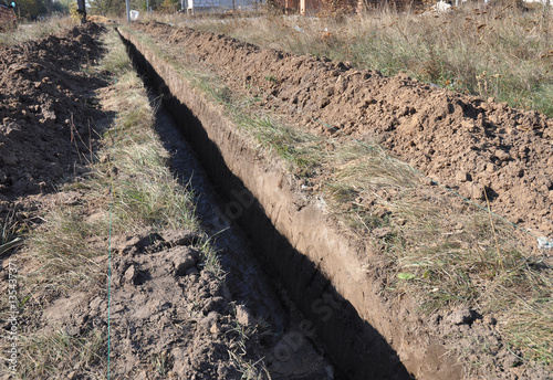 Foto Earthworks, digging trench