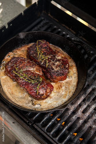 Cooking BBQ Barbecue grilling steak