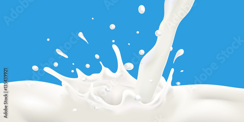 Milk wave and splash vector illustration