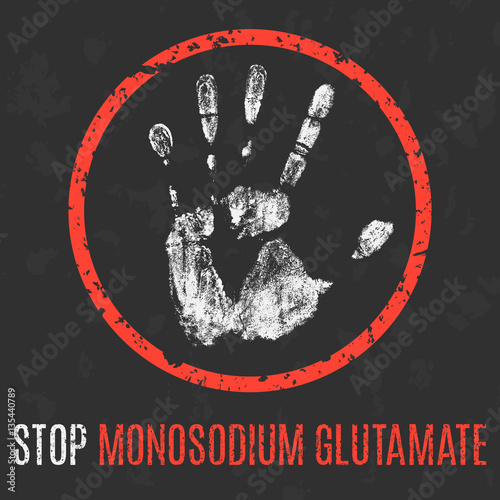 Vector. Social problems. Stop monosodium glutamate.
