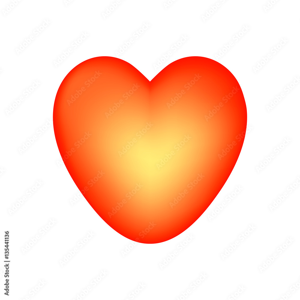 Red heart isolated on white background. Red heart isolated on white background.