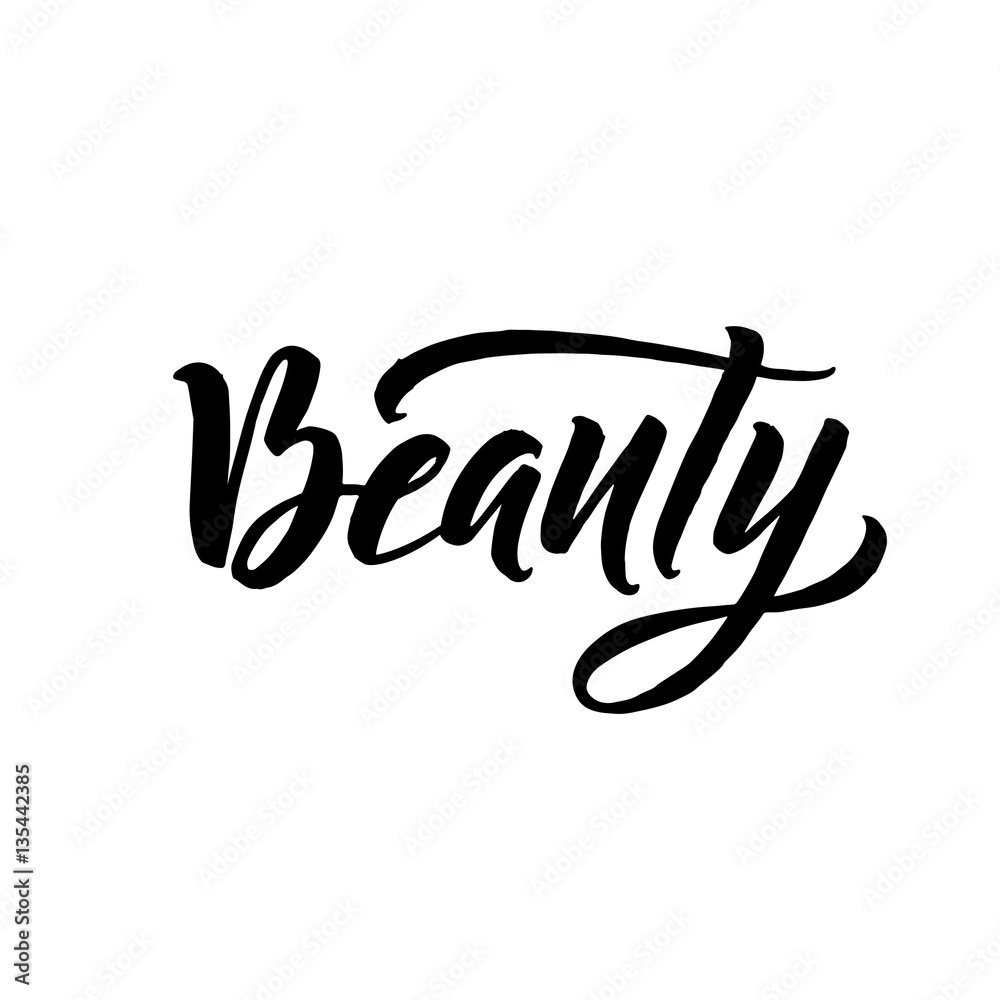 Beauty Typography Square Poster. Vector lettering. Calligraphy phrase for gift cards, scrapbooking, beauty blogs. Typography art Beauty Typography Square Poster. Vector lettering. Calligraphy phrase for gift cards, scrapbooking, beauty blogs. Typography art