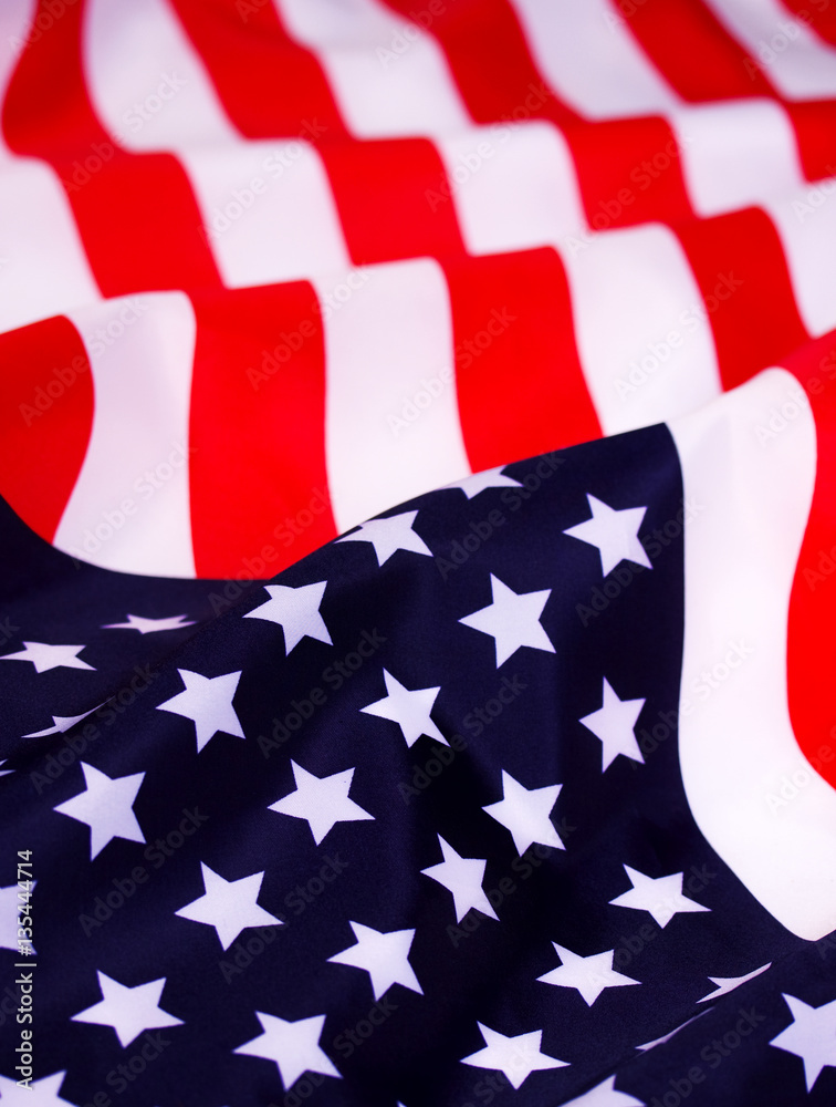 Fototapeta premium Waving American flag