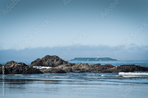 scenic view of Ruby Beach with lighthouse Washington state Olympic Park © Pierrette Guertin