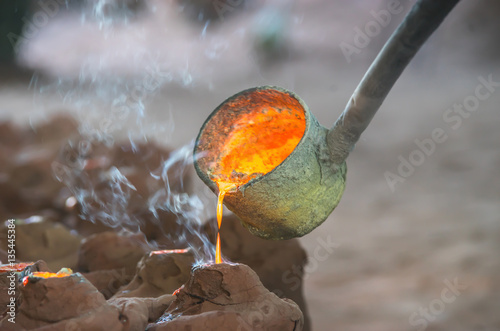 gold pour