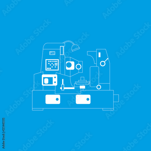 Industrial equipment. Machine. Vector icon.