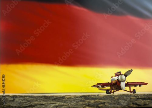 Germany Flag and Airplane photo