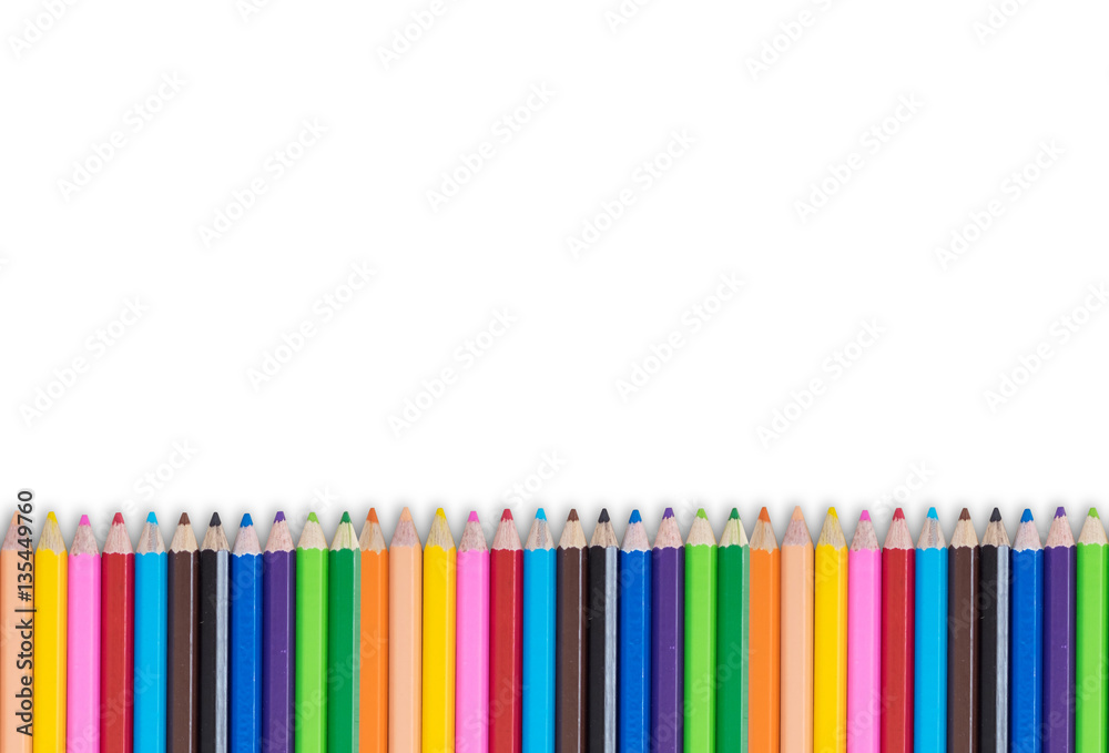 Color pencils on white background. Isolated. Color pencils on white background. Isolated.