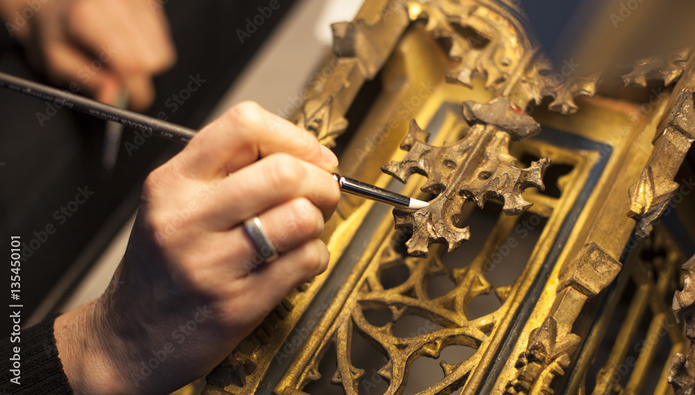 Αυτοκόλλητο The restoration of the frescoes