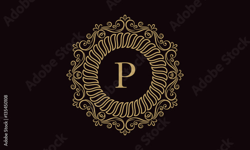 P Letter Crest Logo