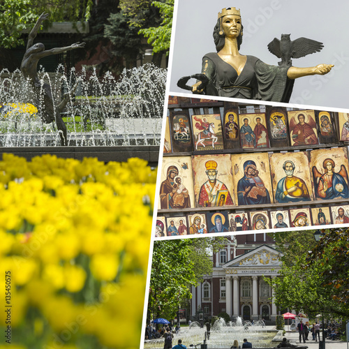 Collage of Most Beautiful and Breathtaking Places in Sofia - Bul