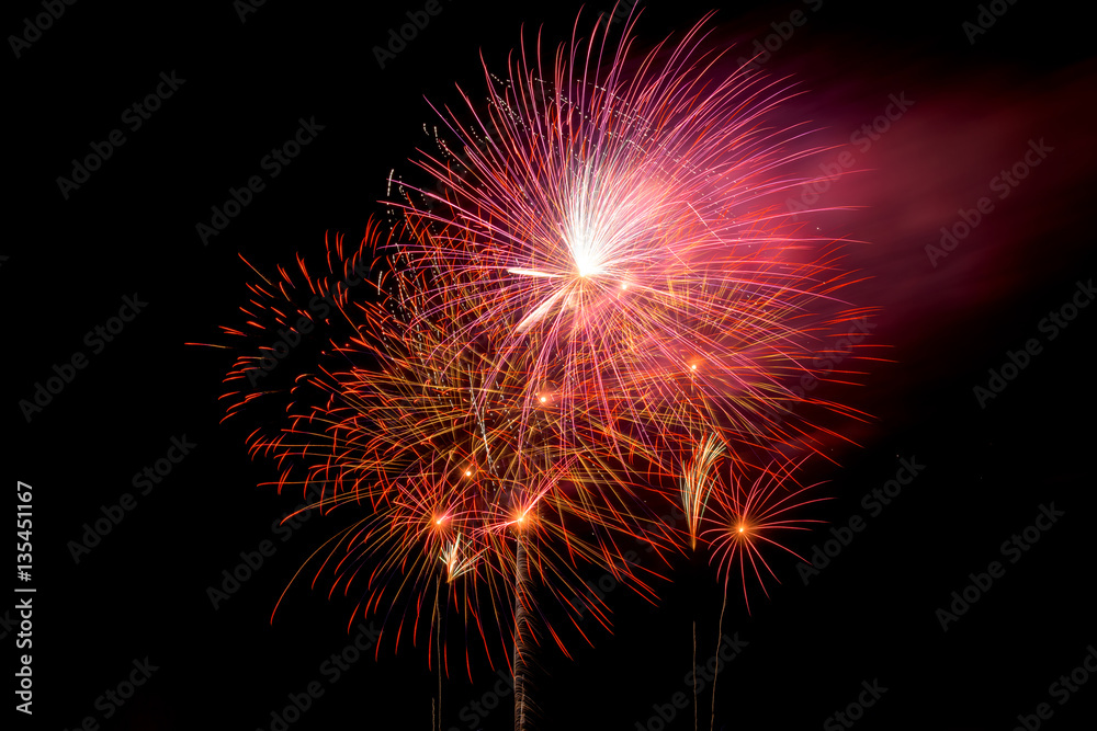 Fireworks light up the sky Fireworks light up the sky