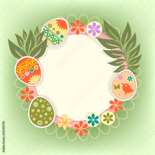 design frame with Easter eggs
