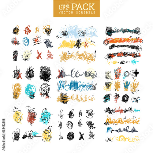 Pack of scribble elements. You can use it as brush