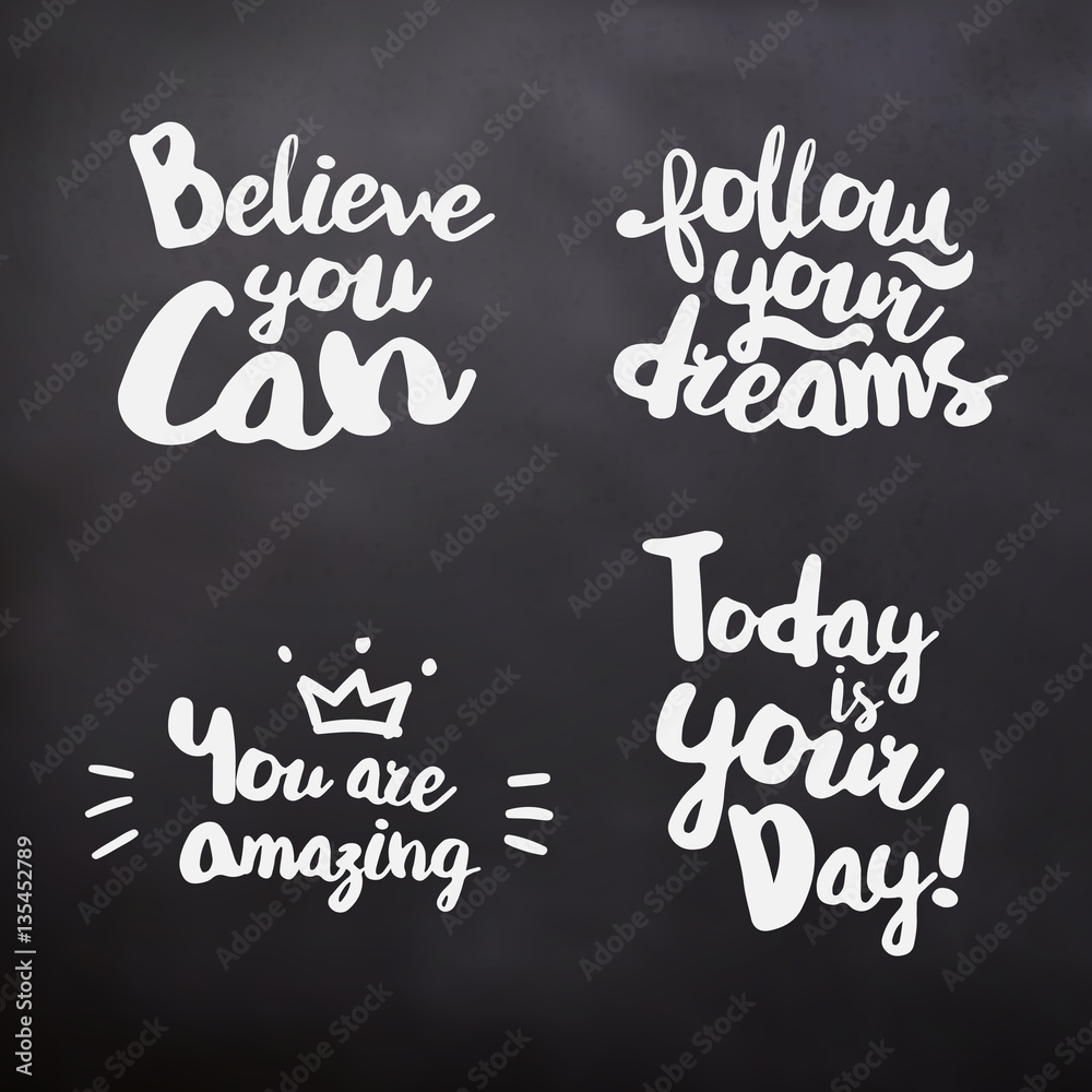 Obraz premium Motivational quotes set