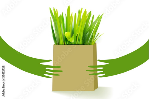 Hand holding Bio bag