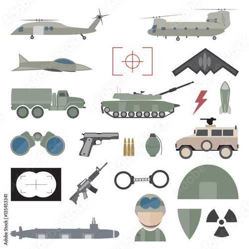 Military Flat Concept Set