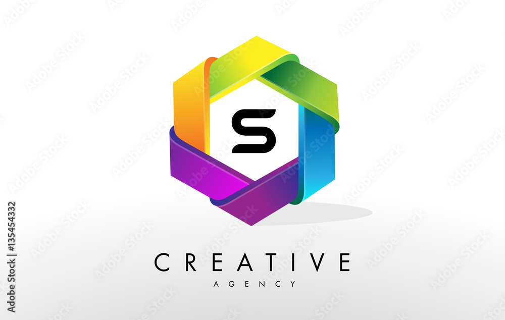 S Letter Logo. Corporate Hexagon Design S Letter Logo. Corporate Hexagon Design