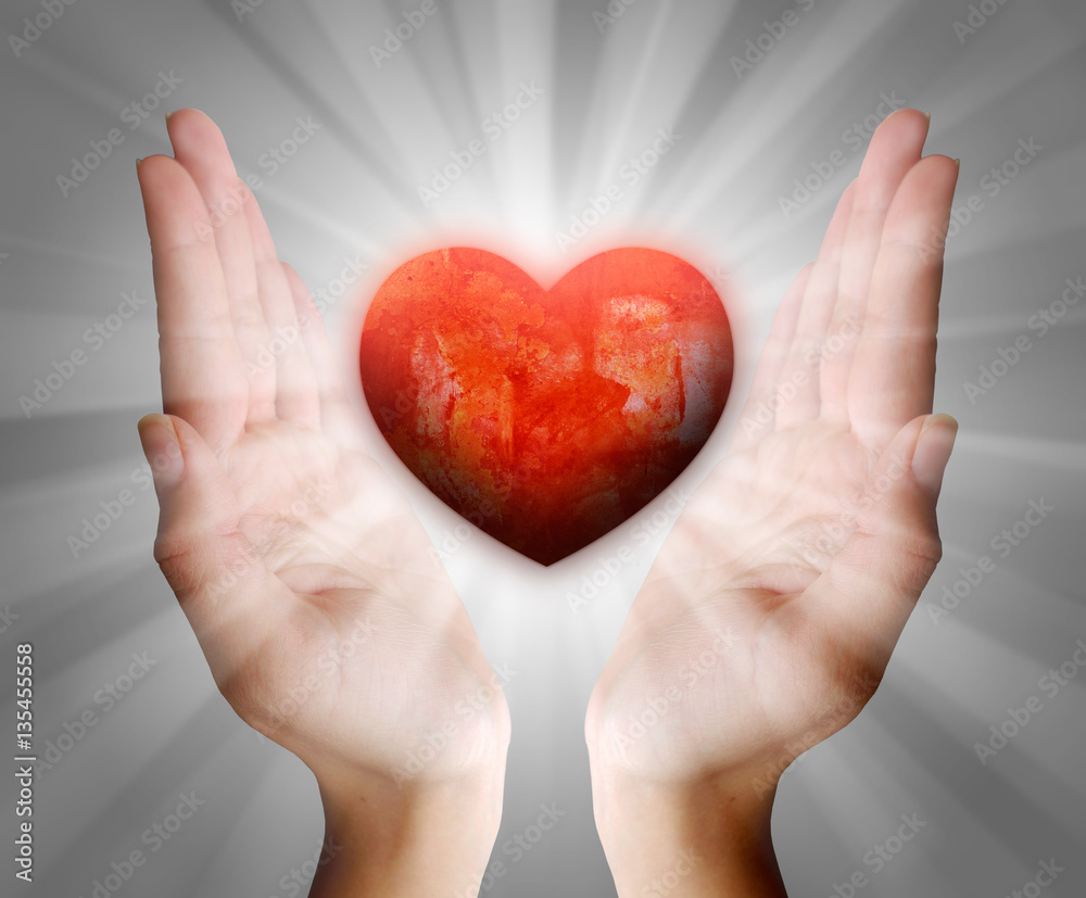 Fototapeta premium Hands Holding Heart