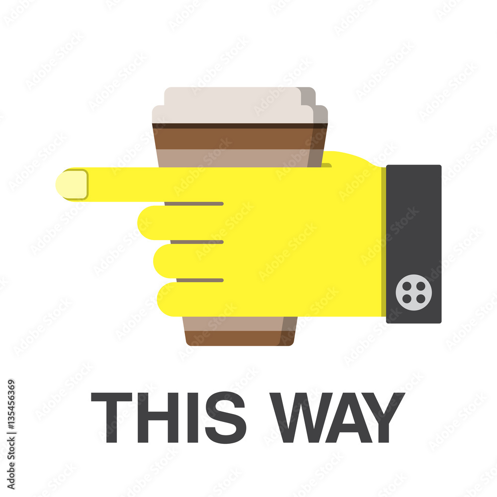 the hand with a glass, specifies the movement, a forefinger,vector image the hand with a glass, specifies the movement, a forefinger,vector image