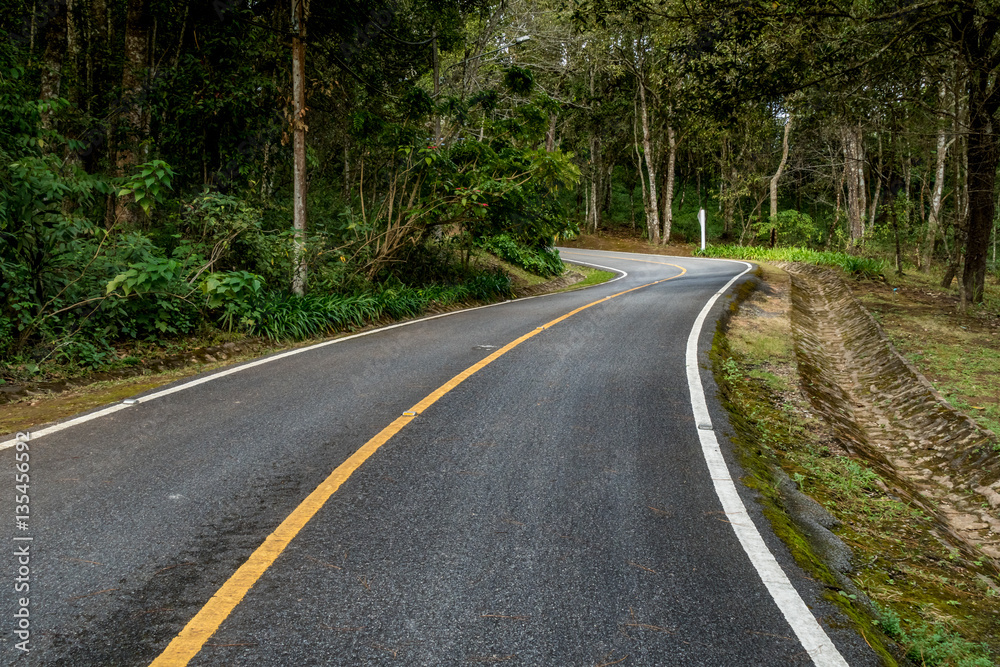 Yellow curve road sign