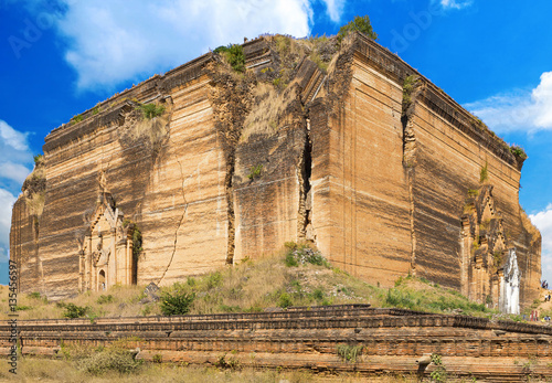 Ruined Pagoda in Mingun Paya   Mantara Gyi Paya