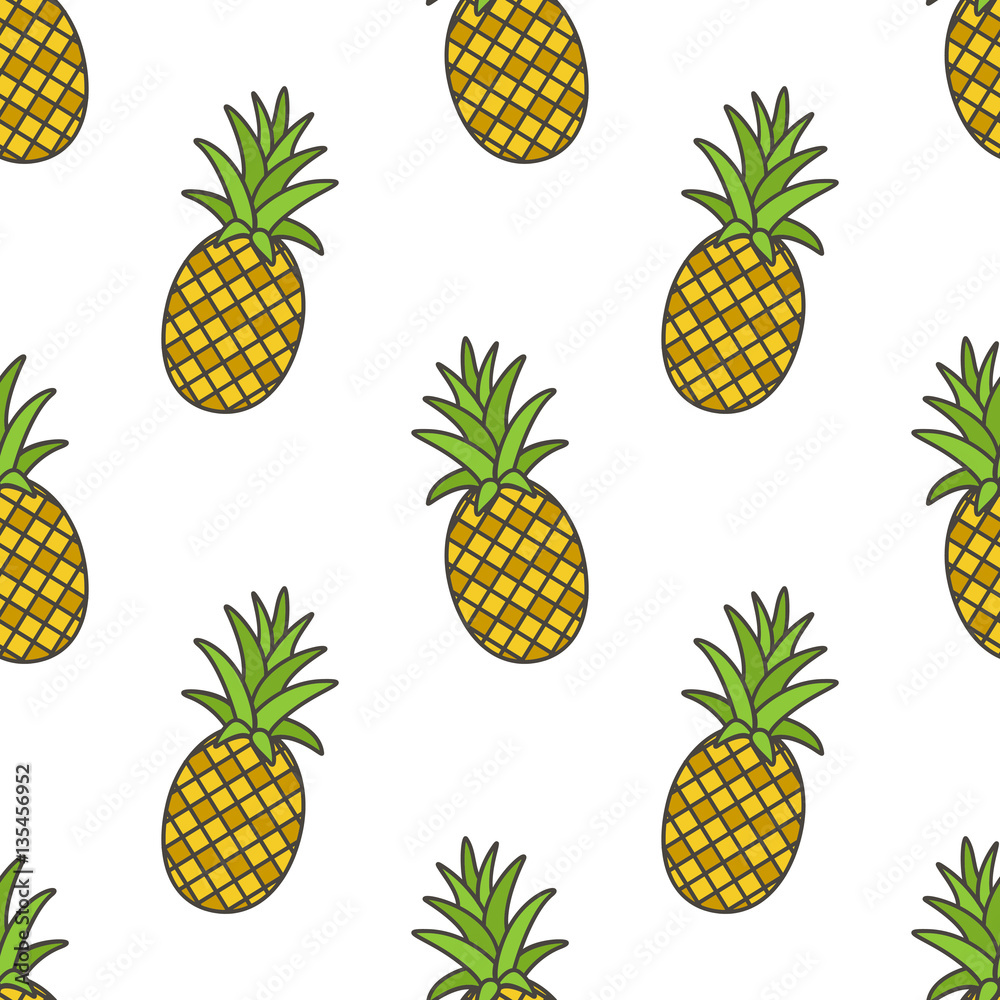Pineapple.Vector seamless pattern Pineapple.Vector seamless pattern