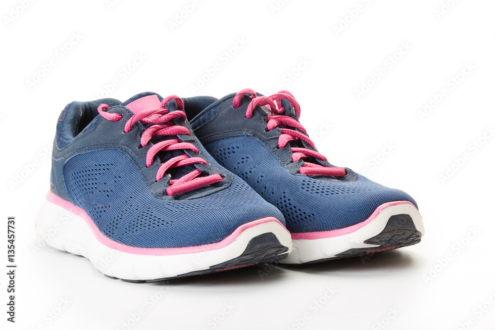 Modern sneakers on a white background.. Modern sneakers on a white background..