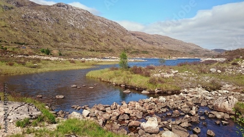 Green Scottish mountains photo