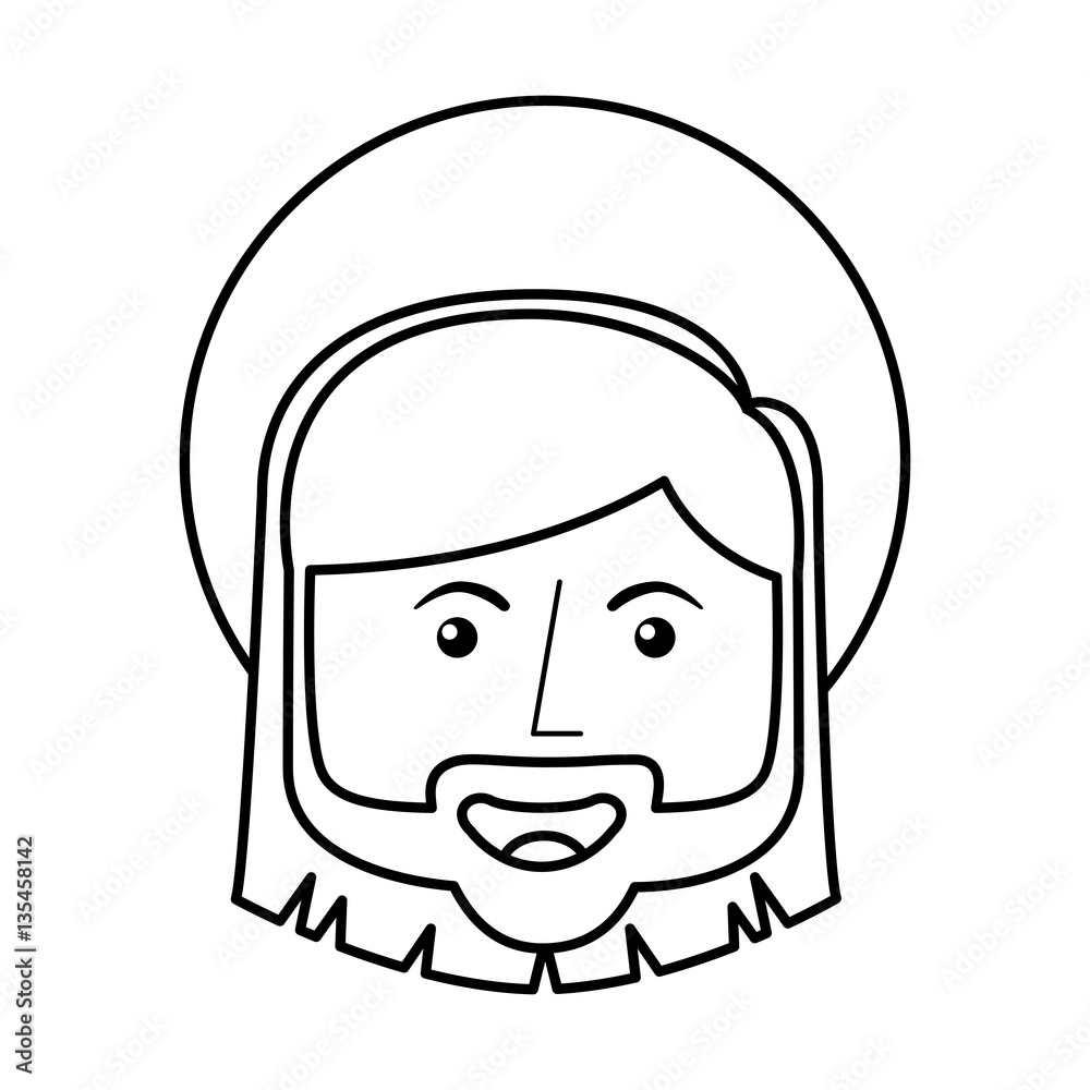 jesuschrist avatar character icon vector illustration design