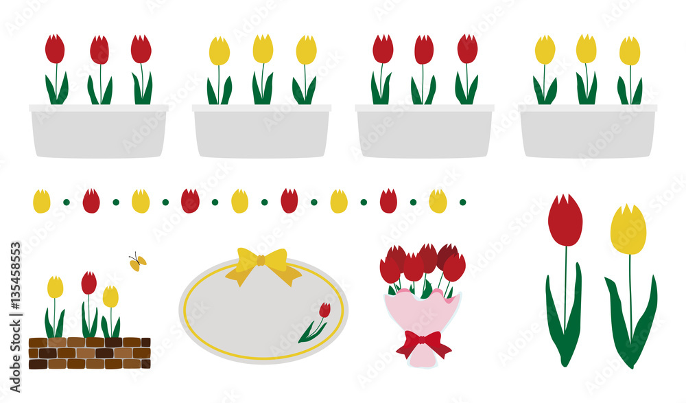 チューリップ イラスト Stock Vector Adobe Stock