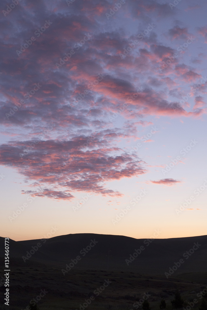 Sunrise. Nature of Azerbaijan