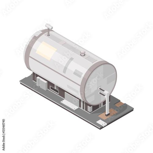 Isometric Oil Tank icon.

Vector illustration of a steel storage oil drum