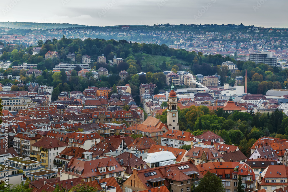 View of Stuttgart from hill, Germany