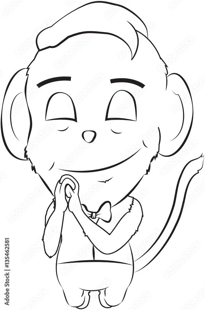 Monkey praying Monkey praying