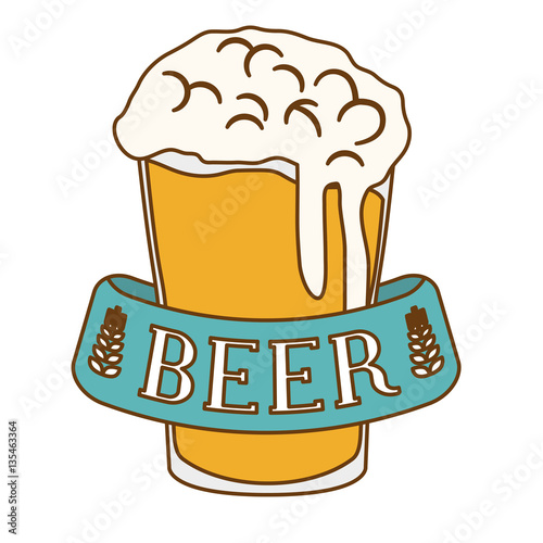 glass beer icon image design, vector illustration