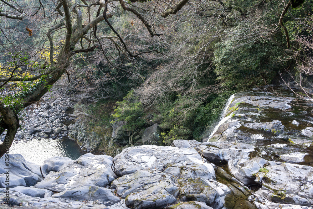 Cheonjeyeon Waterfalls in jeju island Cheonjeyeon Waterfalls in jeju island