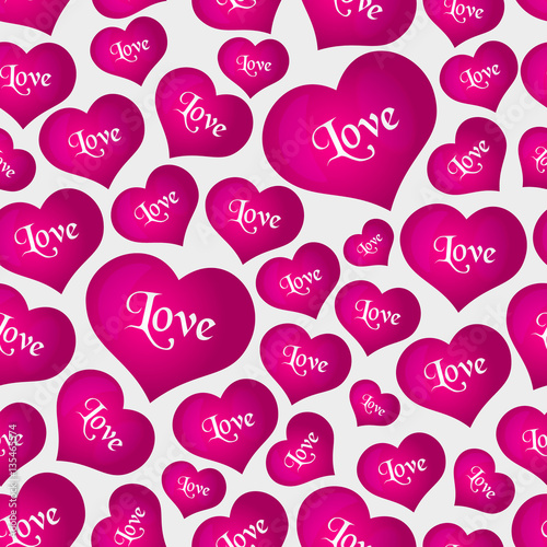 pink helium balloons heart shape for love and valentine seamless pattern eps10