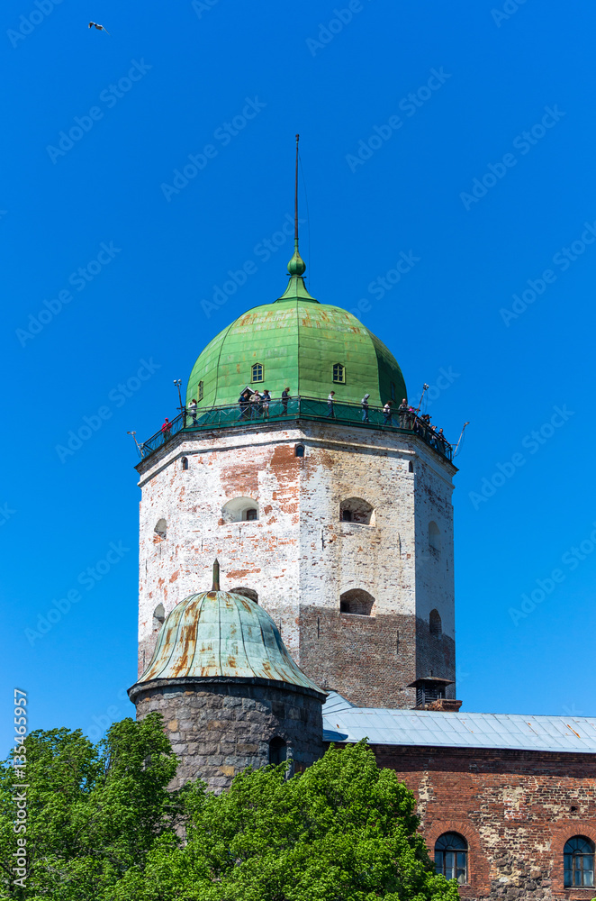Vyborg city fortress knights sky