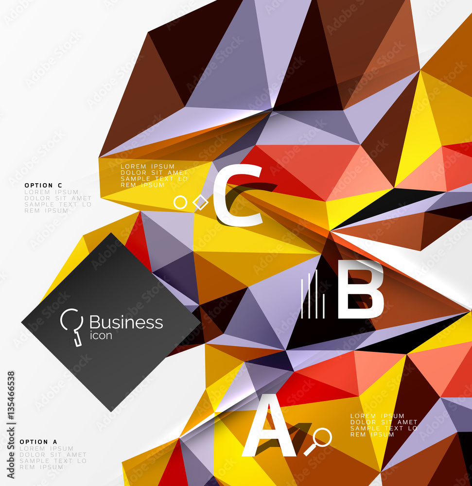 3d polygonal object triangles, abstract background 3d polygonal object triangles, abstract background