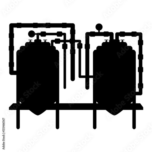 black beer tanks icon image design, vector illustration