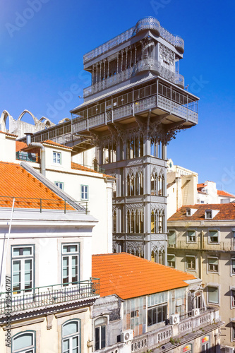 Elevador de Santa Justa in Lissabon, Portugals Hauptstadt. photo