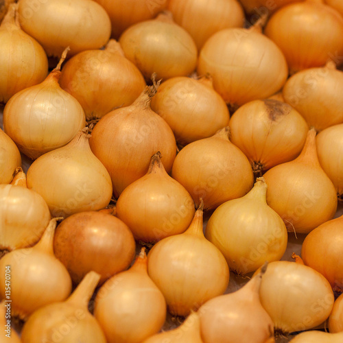 stock of yellow-orange onions