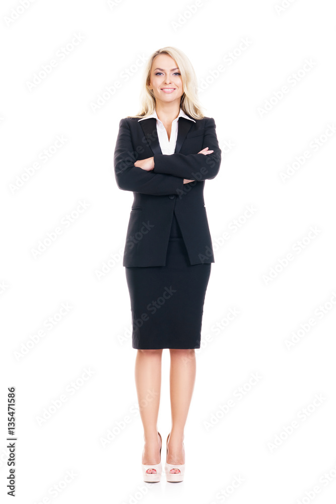 Young, confident, successful and beautiful business woman isolat Young, confident, successful and beautiful business woman isolat