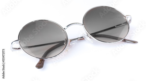 vintage glasses isolated over white background