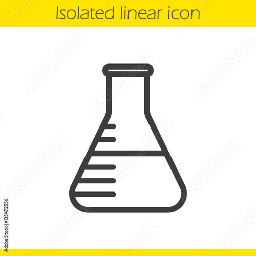 Lab beaker linear icon