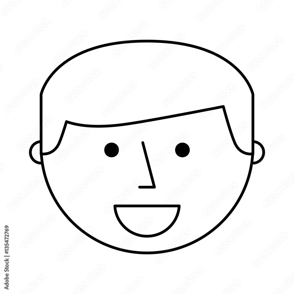 young man avatar character vector illustration design
