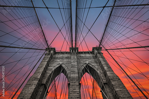 Photo Brooklyn bridge in NYC, USA
