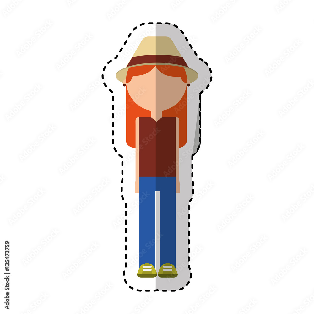 tourist woman avatar character vector illustration design tourist woman avatar character vector illustration design