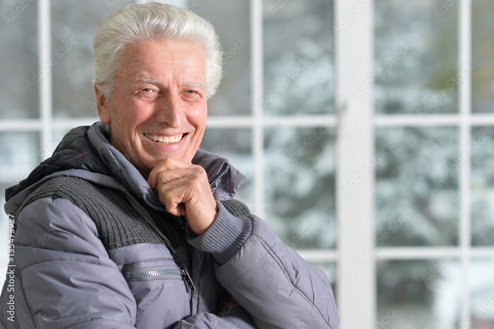smiling senior man smiling senior man